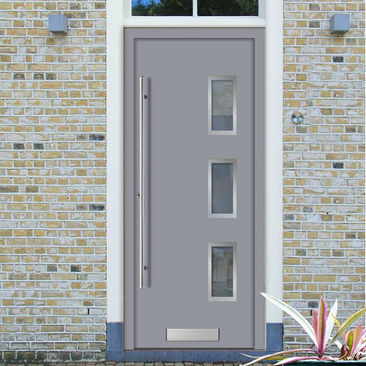 grey exterior front door